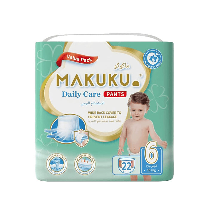 MAKUKU DAILY CARE PANTS NO 6 XXL (15+KG)22 DIAPER 0340 1 Pack