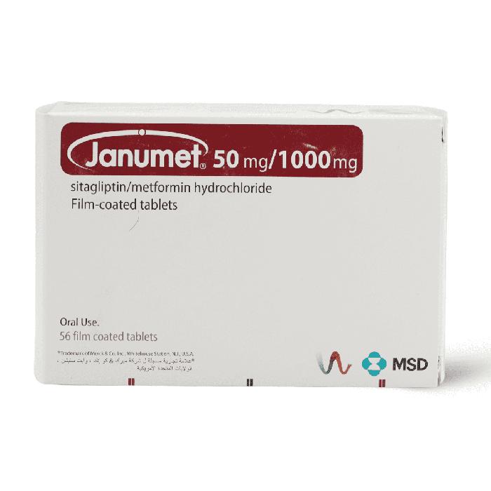 JANUMET 50 MG / 1000 MG 56 TAB