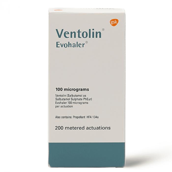 VENTOLIN 100 MCG EVOHALER 200 METERED DOSES