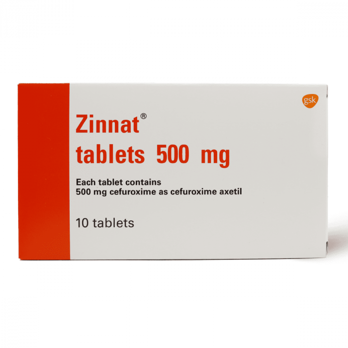 ZINNAT 500 MG 10 TAB