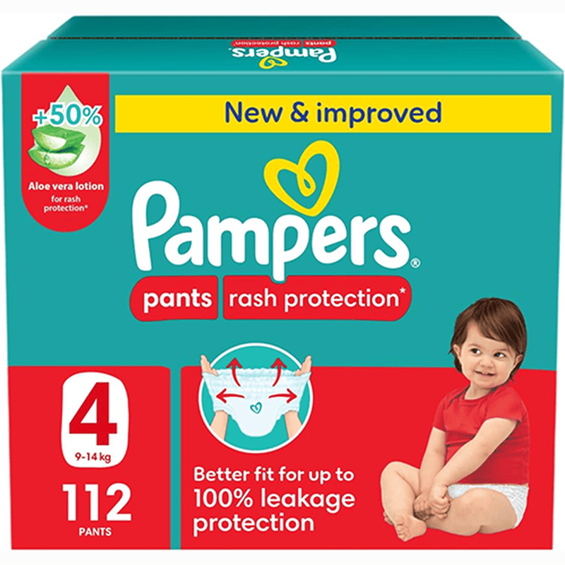 PAMPERS NO4+ LARGE+ 1 X 112 MEGA BOX 2196