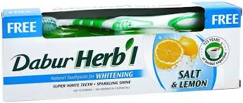DABUR HERBAL WHITENING T / P 150 G + T / B FREE