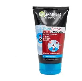 GARNIER 3X1 ANTI BLACKHEAD CHARCOAL 150 ML