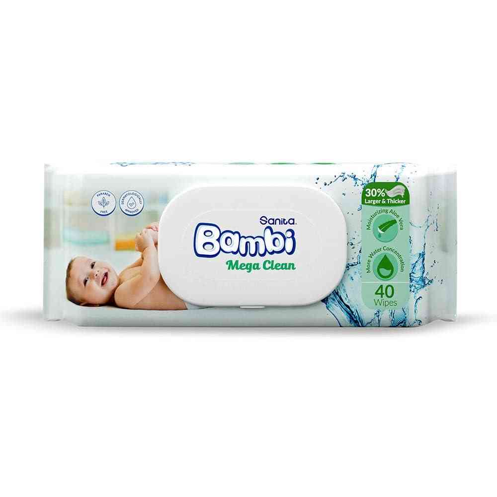 BAMBI MEGA CLEAN WIPES 40 2+1 FREE 1874 1 Pack