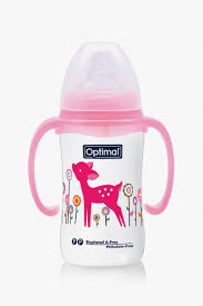 OPTIMAL WIDE NECK FEED BOTTLE H OPB 1033 PINK 240 ML