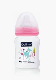 OPTIMAL WIDE NECK FEED BOTTLE OPB 1034 PINK 180 ML