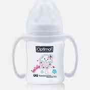 OPTIMAL WIDE NECK FEED BOTTLE OPB 1034 WHITE 180 ML