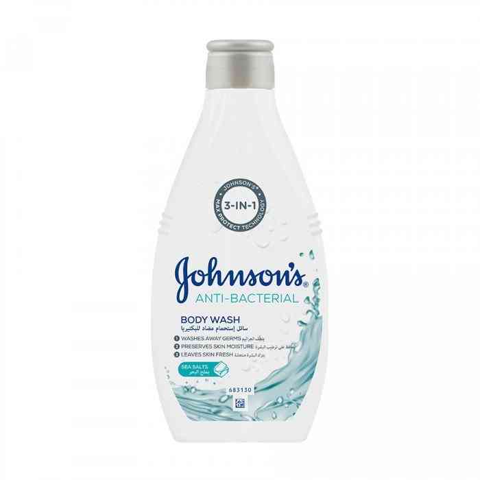 JOHNSONS BODY WASH ANTI-BACT SEA SALTS 250ML