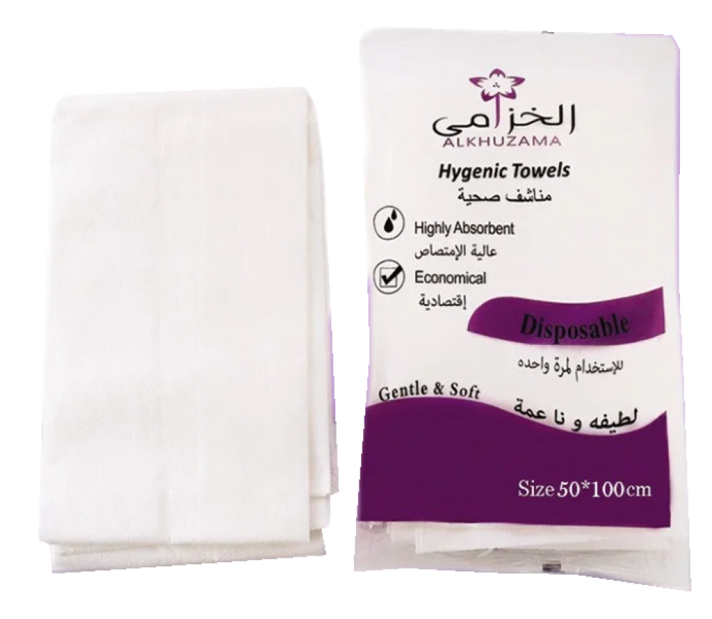 ALKHUZAMA DISPOSABLE TOWELS SIZE 50*100