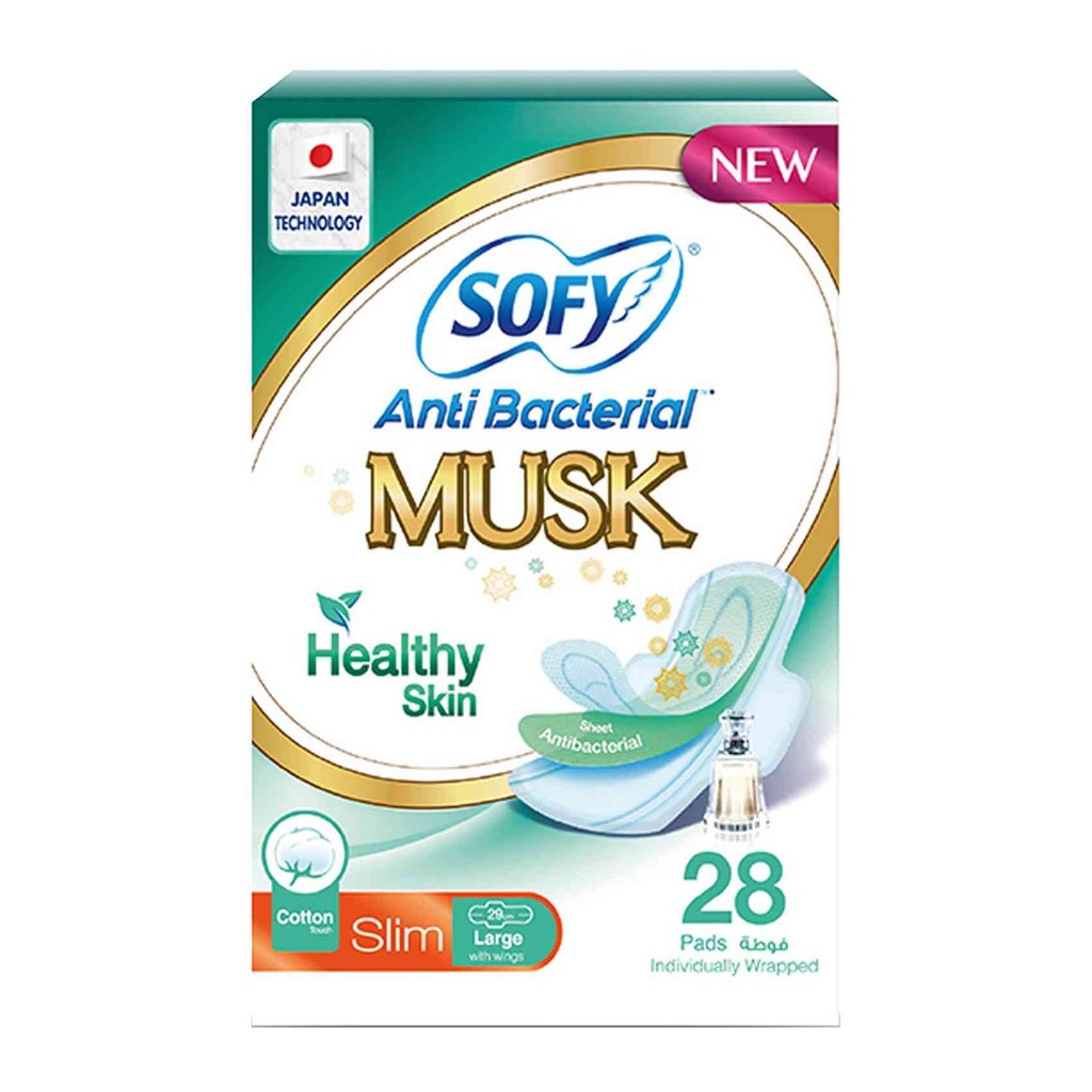 SOFY ANTI BACTERIAL HEALTHY SKIN MUSK 6 X 28 PAD