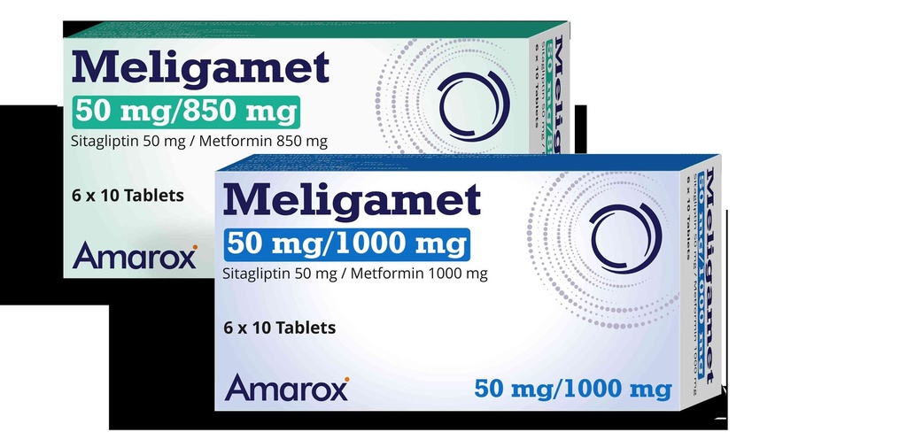 MELIGAMET 50MG/850MG 60 TABS
