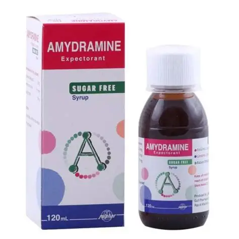 AMYDRAMINE EXPECTORANT SUGAR FREE SYRUP 120 ML