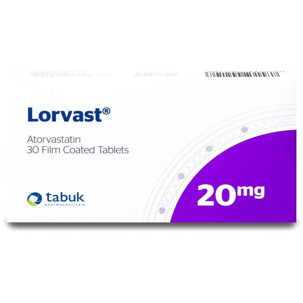 LORVAST 20 MG 30 TAB