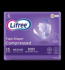 LIFREE PREMIUM DIAPER MEDIUM 4 X 15 1 Pack