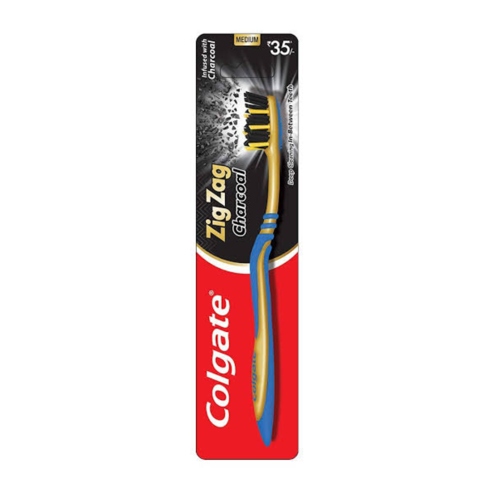 COLGATE ZIG ZAG CHARCOAL TB MEDIUM